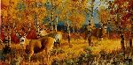 Morning Gold - Mule Deer by wildlife artist Nancy Glazier