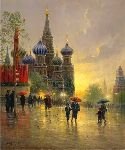 Light Rain on Red Square by G. Harvey
