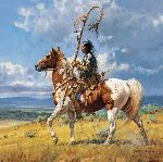 Crooked Lance by western artist Martin Grelle