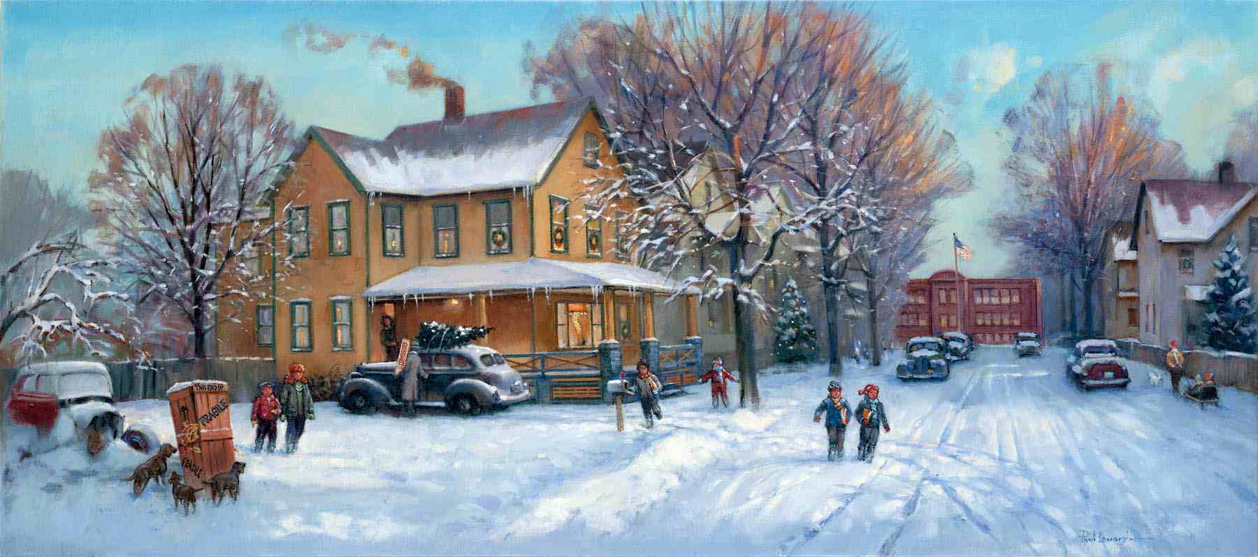 A Christmas Story by Paul Landry print or canvas available from Snow