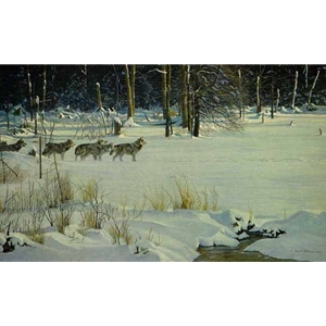 Wolves On the Trail by Robert Bateman