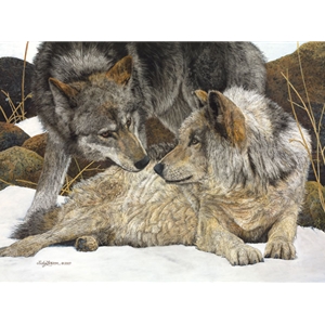 The Alphas - Wolf pair by Judy Larson