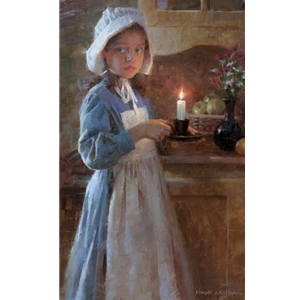 Illuminated - Girl with Candle by portrait artist Morgan Weistling