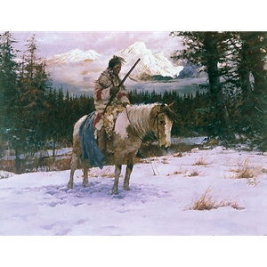 The Lonely Sentinel by western artist Howard Terpning