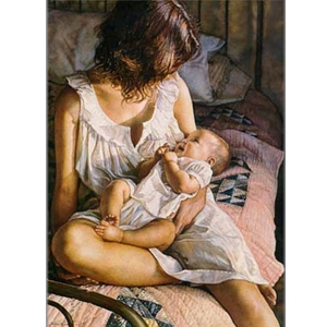 In the Eyes of the Innocent - mother & child by artist Steve Hanks