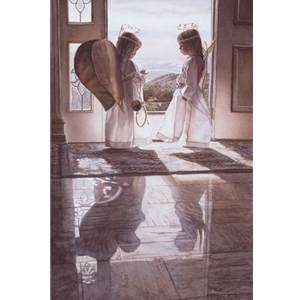 Count Your Blessings - two girls dressed as angels by artist Steve Hanks