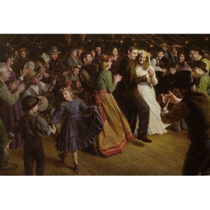 The First Dance, 1884 Americana - Wedding by artist Morgan Weistling