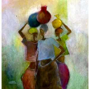 Water Maids No. 6 by African American artist Okonkwo Nnamdi