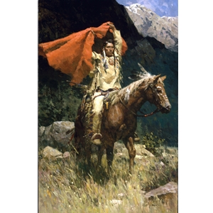 The Signal - Indian brave by western artist Z. S. Liang