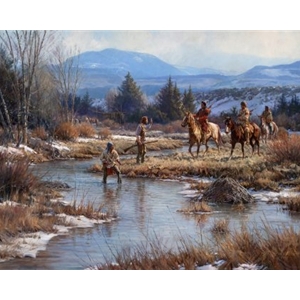 Trappers in the Wind Rivers by historical artist Martin Grelle