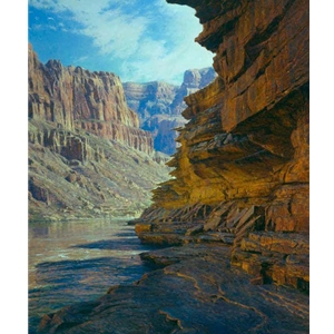 Ledges of the Tapeats - river view of Grand Canyon by landscape artist Curt Walters