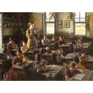Country Schoolhouse - 1879 by Americana artist Morgan Weistling