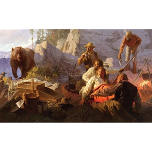 The Intruder, Angel's Camp, California 1849 by western artist Mian Situ