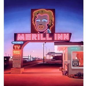 Merill Inn - motel on Route 66 by realist artist Ben Steele