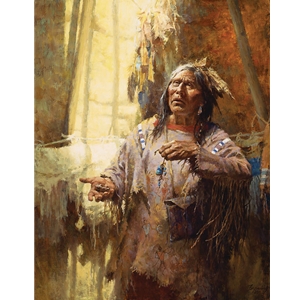 ~ Calling the Buffalo - Blackfoot medicine man by Howard Terpning