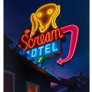 Scream Motel neon light by Ben Steele