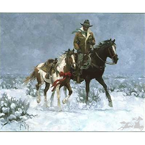The Christmas Pony by western artist Jim Rey