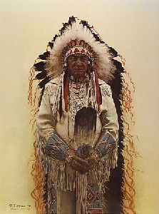 Shoshone Chief by James Bama