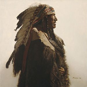 Crow Indian From Lodge Grass by James Bama