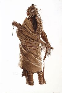 Cheyenne Split Horn Headdress by James Bama