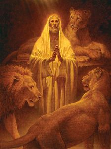 Daniel in the Lion's Den by Scott Gustafson