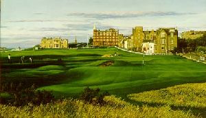The 17th Hole of the Old Course The Royal St. Andrews Golf Club by Linda Hartough