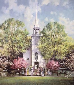 Spring Song - wedding party outside church by Paul Landry