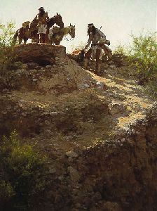 The Cache by western artist Howard Terpning