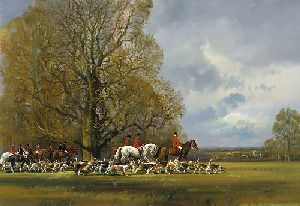 Huntsmen and Hounds by Frank Wootton