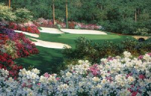 Springtime at Augusta's 13th by Larry Dyke