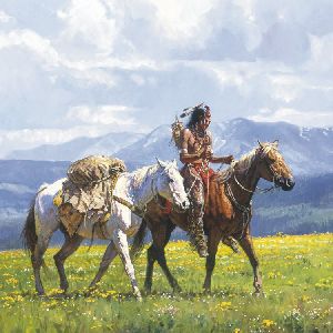 Going to Trade by western artist Martin Grelle